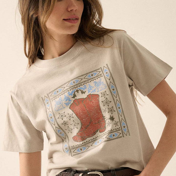 Vintage Western Graphic T‑Shirt