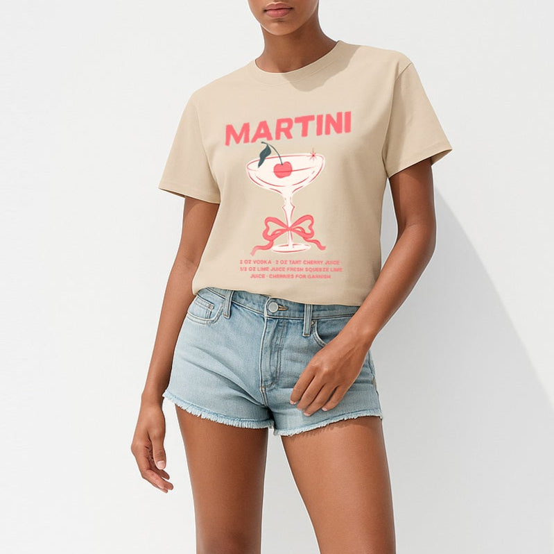Martini Cherry Recipe Tee